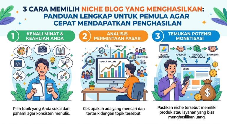 3 Cara Memilih Niche Blog yang Menghasilkan: Panduan Lengkap untuk Pemula Agar Cepat Mendapatkan Penghasilan